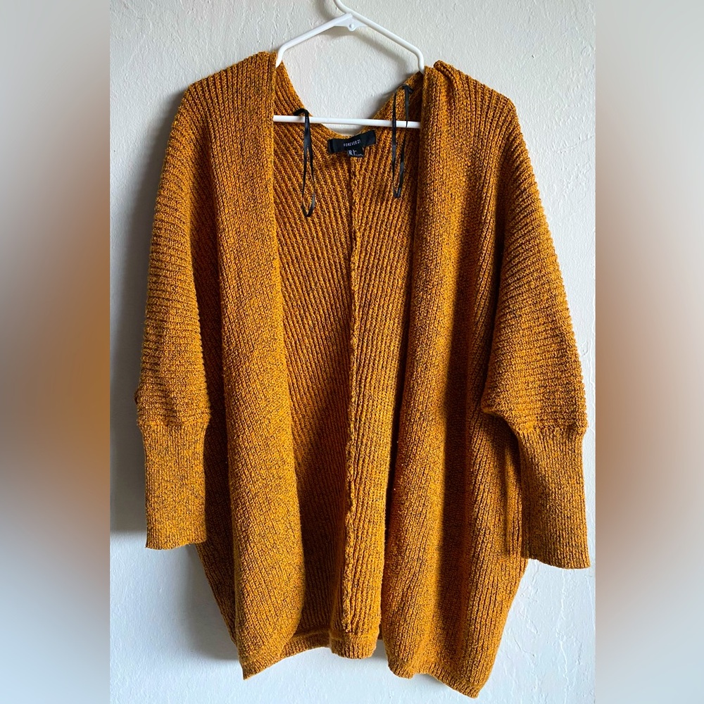 Orange + black cardigan | FOREVER21 | women’s L